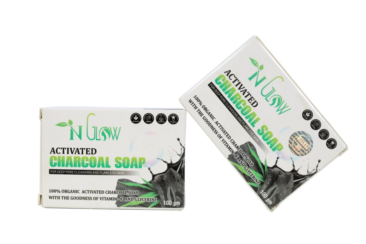 NGlow Activated Charcoal Soap - Two Boxes