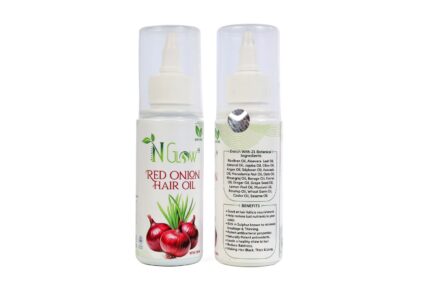 NGlow Red Onion Hair Oil - Front and Back