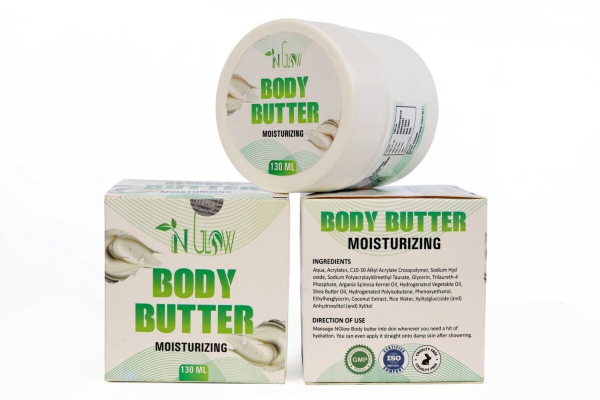NGlow Body Butter - Open Jar with Boxes